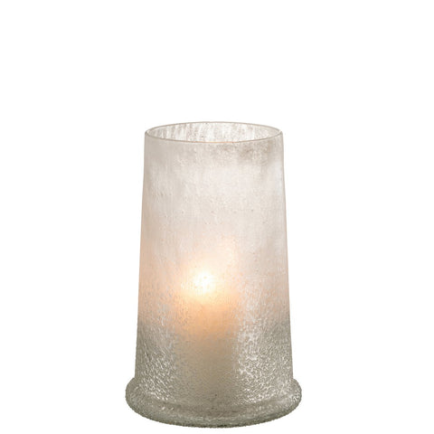 J-Line lantaarn Suiker Glas Wit Groot