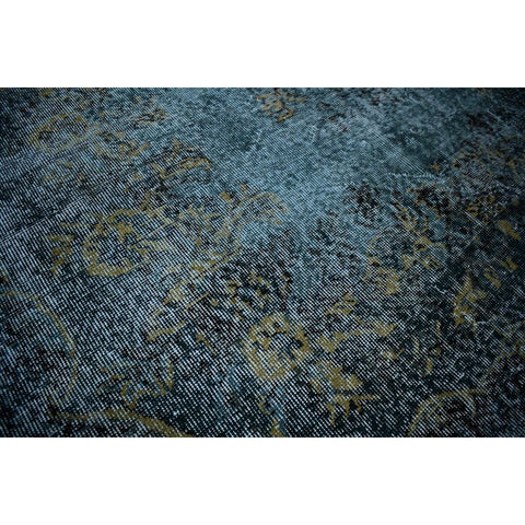 Blauw vintage vloerkleed - 302x185 cm - HANDGEMAAKT