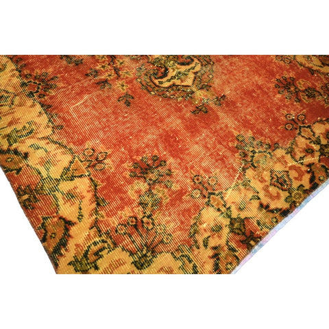 Oranje vintage vloerkleed - 208x113 cm - HANDGEMAAKT