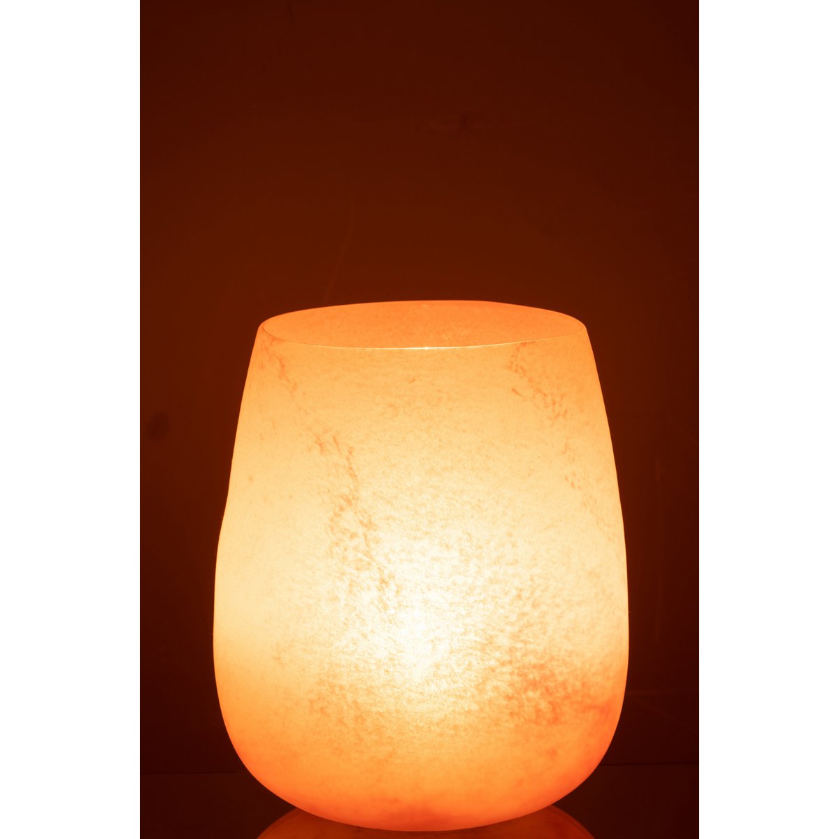 J-Line vaas Frosted - glas - roze - 27.00 cm hoog
