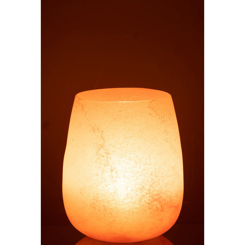 J-Line vaas Frosted - glas - roze - 27.00 cm hoog