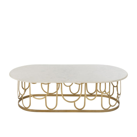 J-Line Salontafel Moza Metaal/Marmer Goud