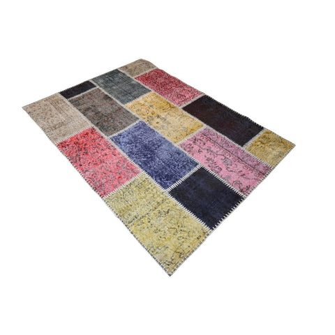 Patchwork vloerkleed - 172x120 cm - HANDGEMAAKT