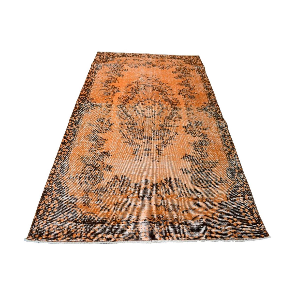 Oranje vintage vloerkleed - 218x112 cm - HANDGEMAAKT