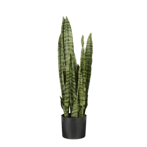 Sanseveria Kunstplant in Bloempot - H80 x Ø15 cm - Groen