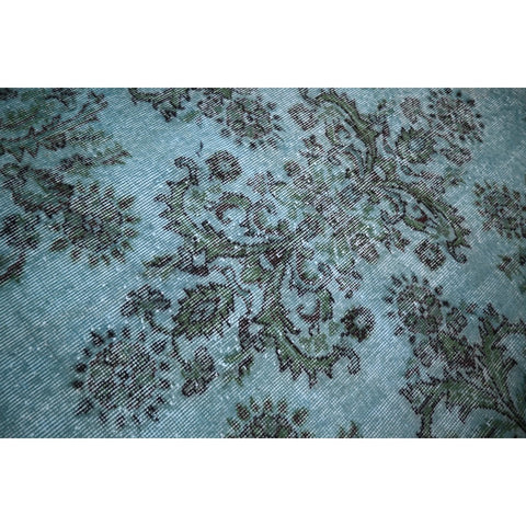 Blauw vintage vloerkleed - 216x114 cm - HANDGEMAAKT