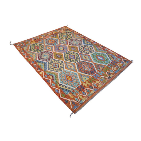 Kleurrijke kelim - 200x150 cm - HANDGEMAAKT