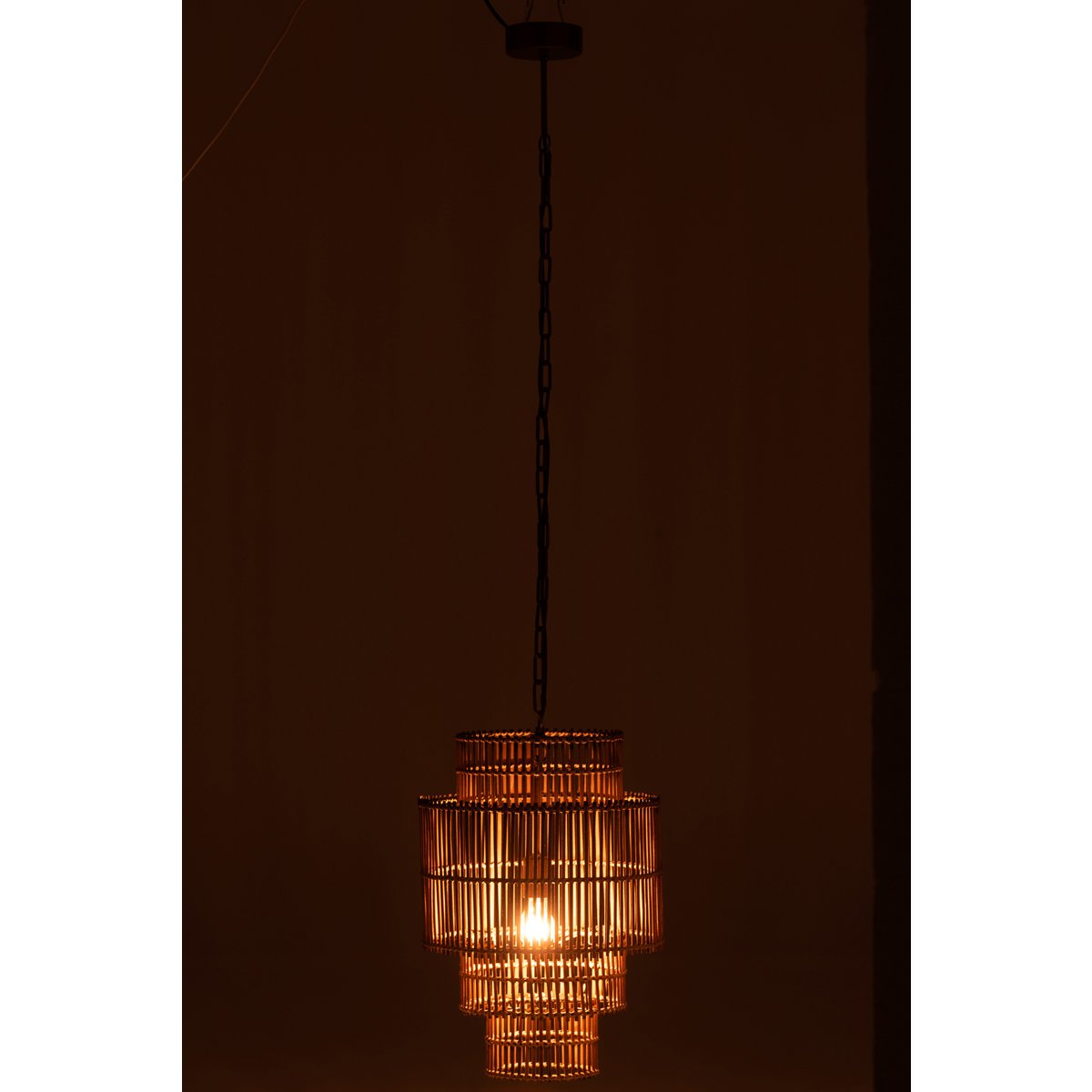 J-Line 4 Lagen hanglamp - bamboe - naturel