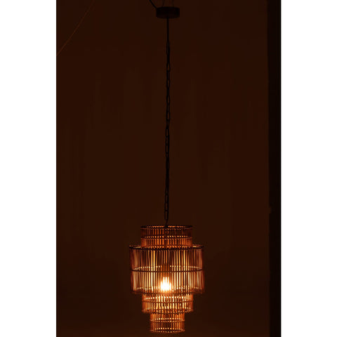 J-Line 4 Lagen hanglamp - bamboe - naturel