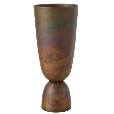 J-Line vaas Thor - bloemenvaas - aluminium - brons - large - 49 cm