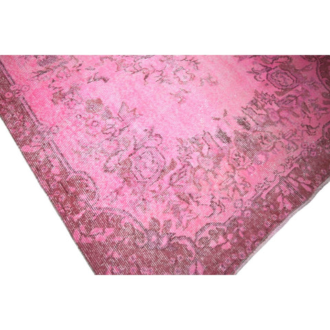 Roze vintage vloerkleed - 217x116 cm - HANDGEMAAKT