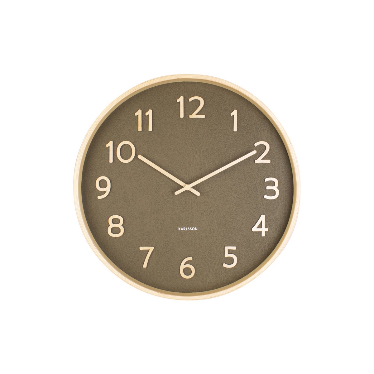 Wandklok Puur Houtnerf Medium
