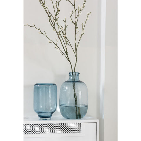 J-Line vaas Nora Op Voet Rond - glas - lichtblauw - large