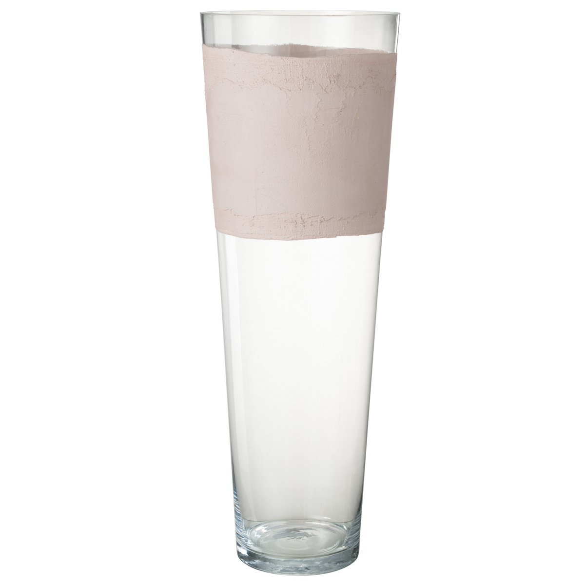 J-Line vaas Delph - glas - transparant/lichtroze - extra large