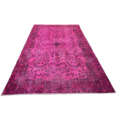 Roze vintage vloerkleed - 265x170 cm - HANDGEMAAKT