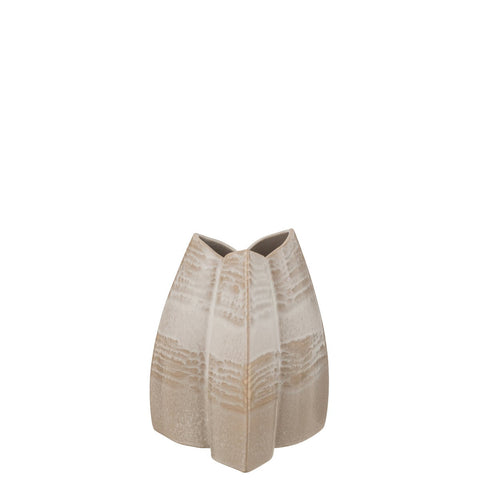 J-Line Vaas Abstract Statief Klei Beige Klein