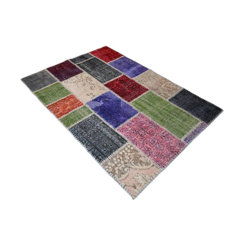 Patchwork vloerkleed - 178x118 cm - HANDGEMAAKT
