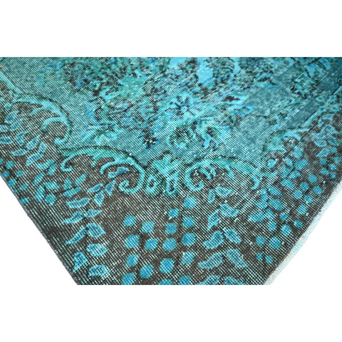 Turquoise vintage vloerkleed - 322x207 cm - HANDGEMAAKT