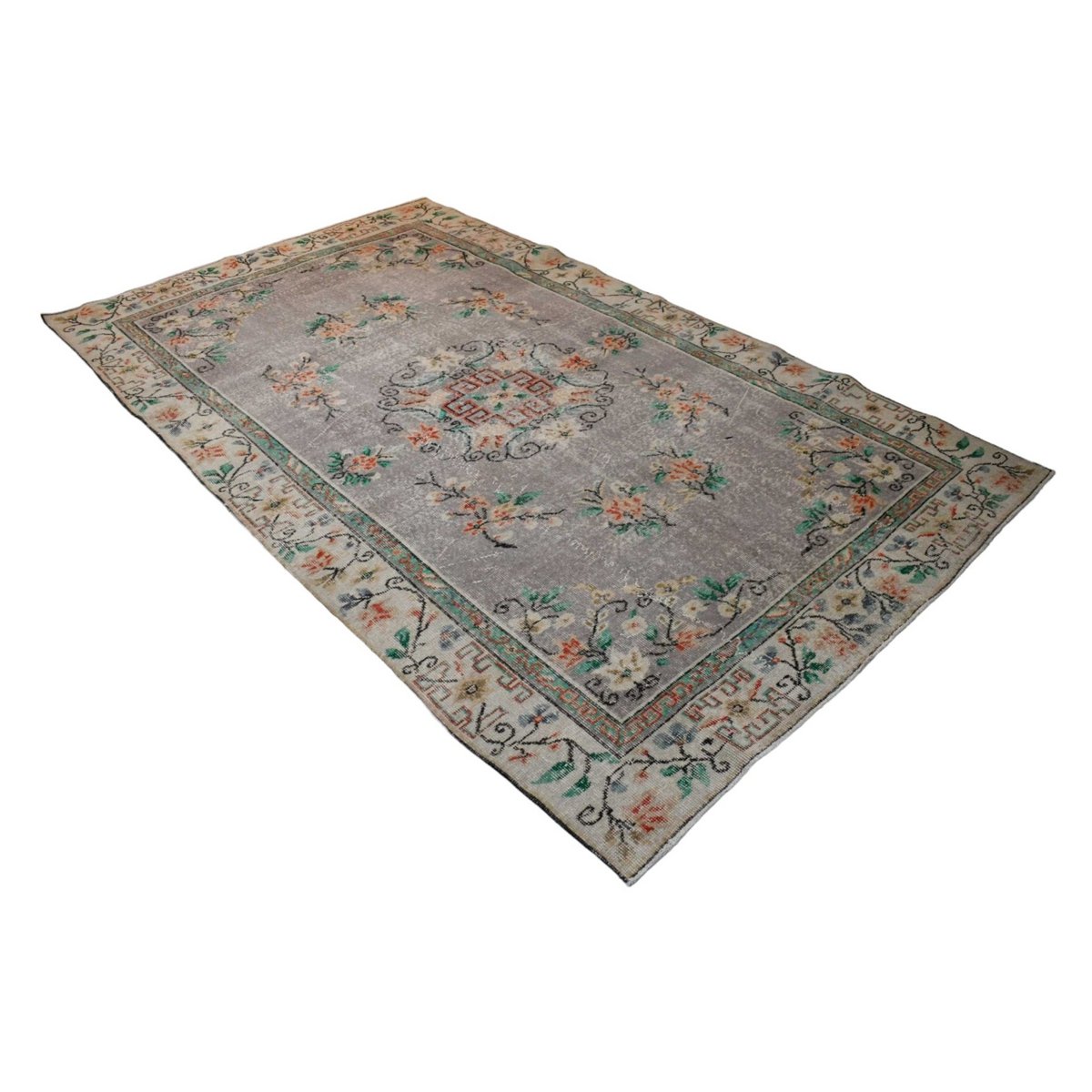 Boho vintage vloerkleed - 275x165 cm - HANDGEMAAKT