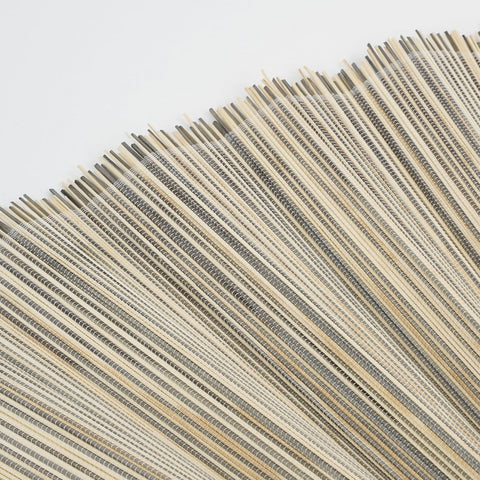 Muurdecoratie Waaier - L105 x B150 cm - Bamboe - Zwart