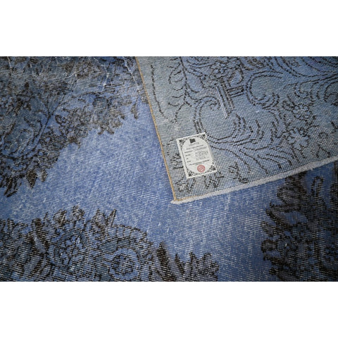 Blauw vintage vloerkleed - 285x193 cm - HANDGEMAAKT