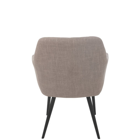 J-Line Stoel Miles Staal/Schuim Taupe