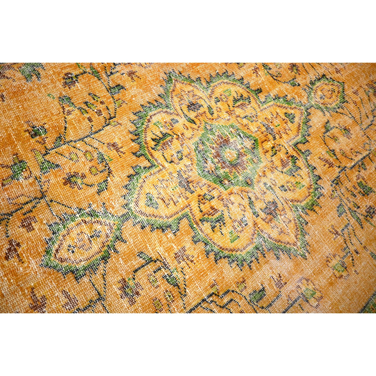 Geel vintage vloerkleed - 267x170 cm - HANDGEMAAKT