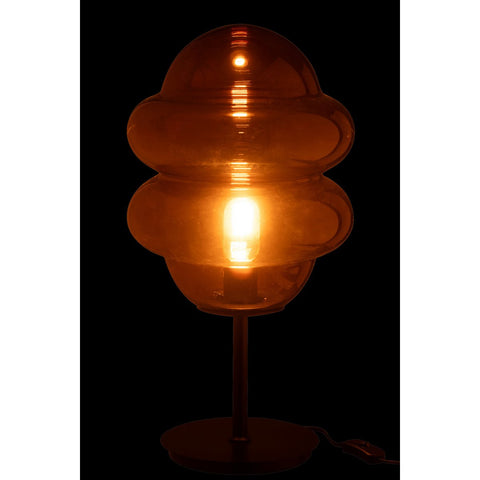 J-Line Tafellamp Honinglepel Glas Bruin