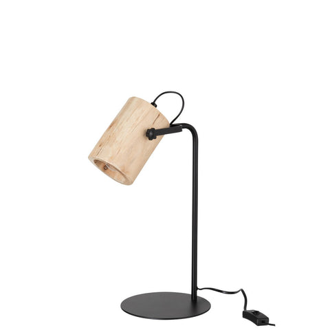 J-Line Silas Berangen bureaulamp - hout - naturel