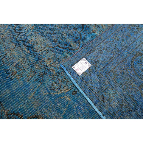 Turquoise vintage vloerkleed - 276x175 cm - HANDGEMAAKT