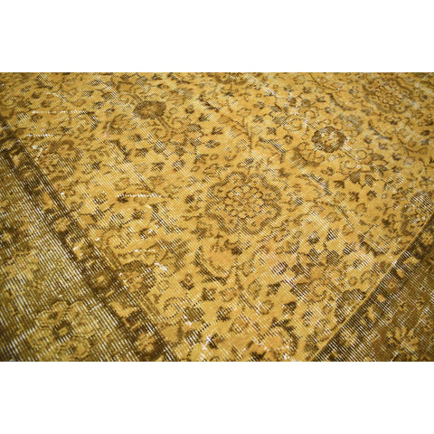 Geel vintage vloerkleed - c695