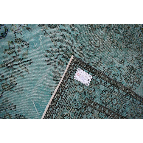 Turquoise vintage vloerkleed - 281x187 cm - HANDGEMAAKT