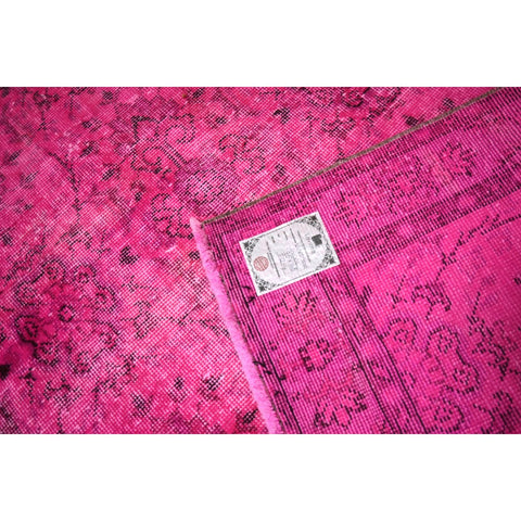 Roze vintage vloerkleed - 195x108 cm - HANDGEMAAKT