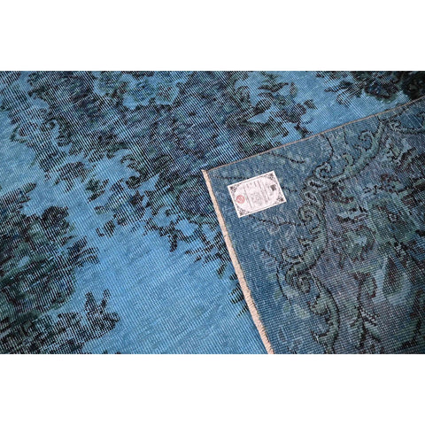Blauw vintage vloerkleed - 272x155 cm - HANDGEMAAKT