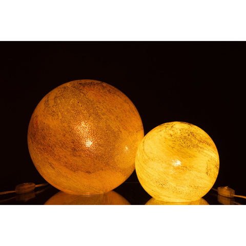 J-Line lamp Dany Strepen Rond - glas - geel - large
