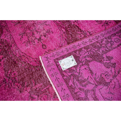 Roze vintage vloerkleed - 292x178 cm - HANDGEMAAKT