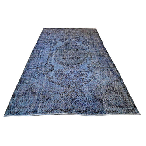 Blauw vintage vloerkleed - 273x165 cm - HANDGEMAAKT