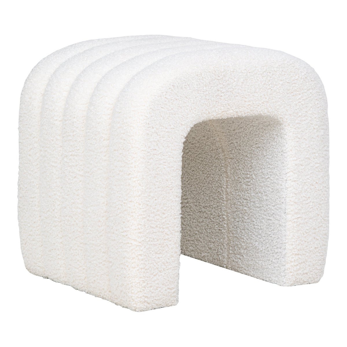 Colma Poef - Poef, bouclé, wit, 41x36,5 cm, HN1234