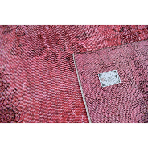 Roze vintage vloerkleed - 278x168 cm - HANDGEMAAKT
