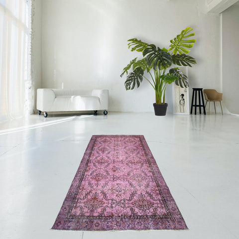 Roze vintage vloerkleed - 206x113 cm - HANDGEMAAKT