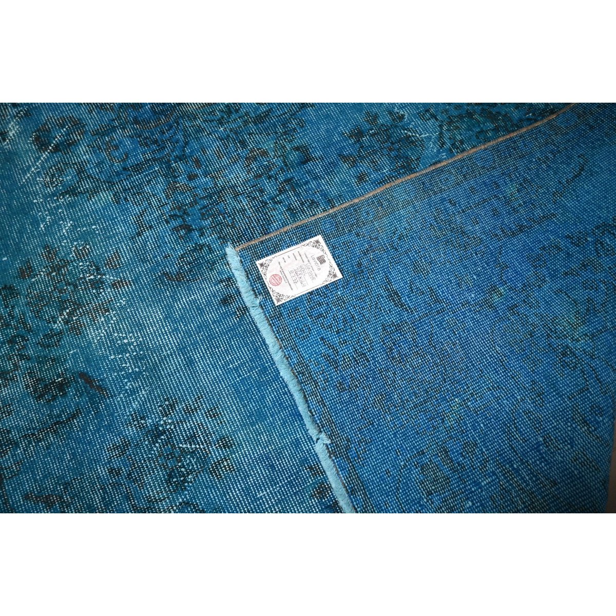 Blauw vintage vloerkleed - 268x164 cm - HANDGEMAAKT