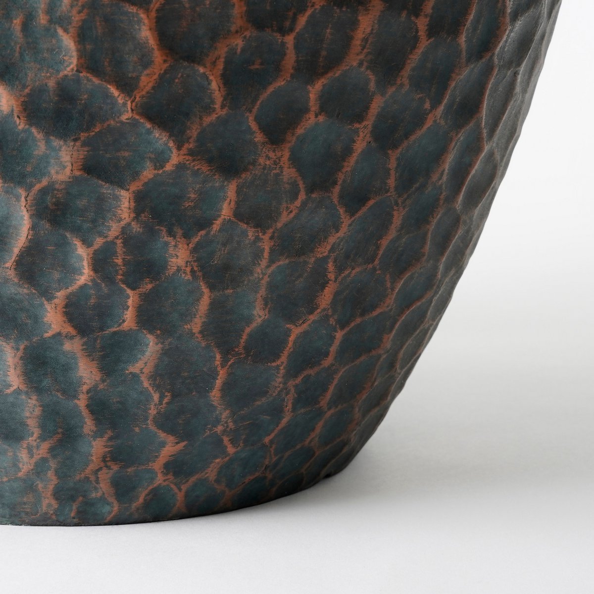 Bravo Bloempot voor Buiten - H32,5 x Ø38 cm - Groen gehamerd