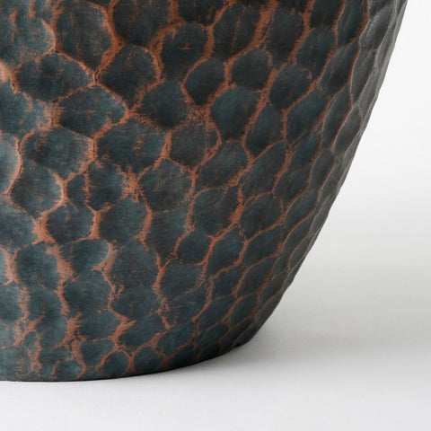 Bravo Bloempot voor Buiten - H32,5 x Ø38 cm - Groen gehamerd