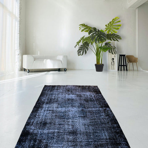 Blauw vintage vloerkleed - 270x160 cm - HANDGEMAAKT