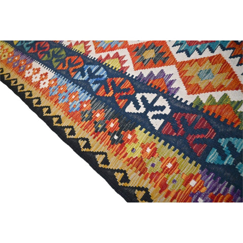 Kleurrijke kelim - 246x180 cm - HANDGEMAAKT