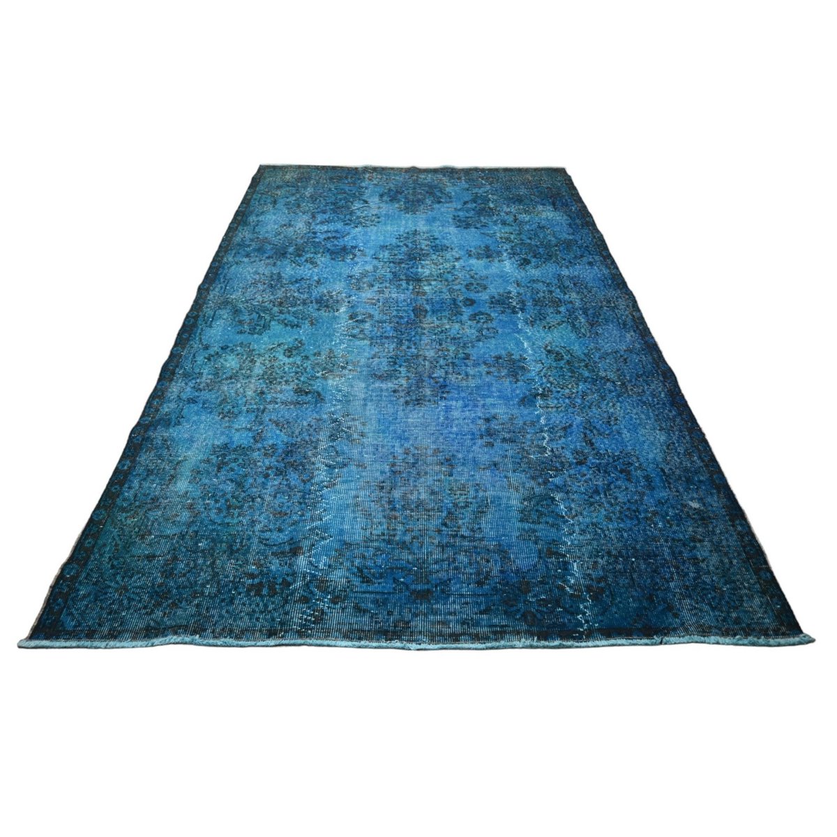 Blauw vintage vloerkleed - 268x164 cm - HANDGEMAAKT