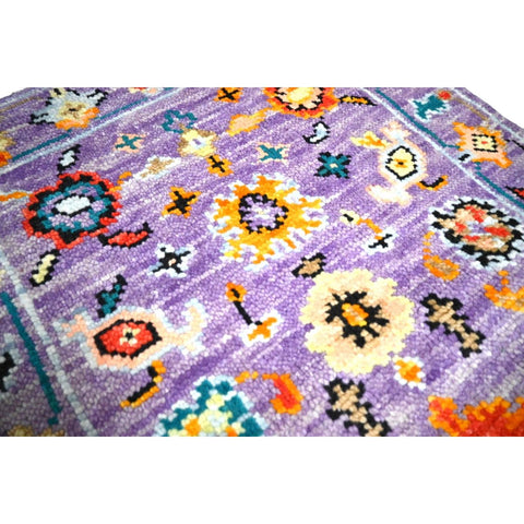 Paars Azeri vloerkleed - 94x67 cm - HANDGEMAAKT