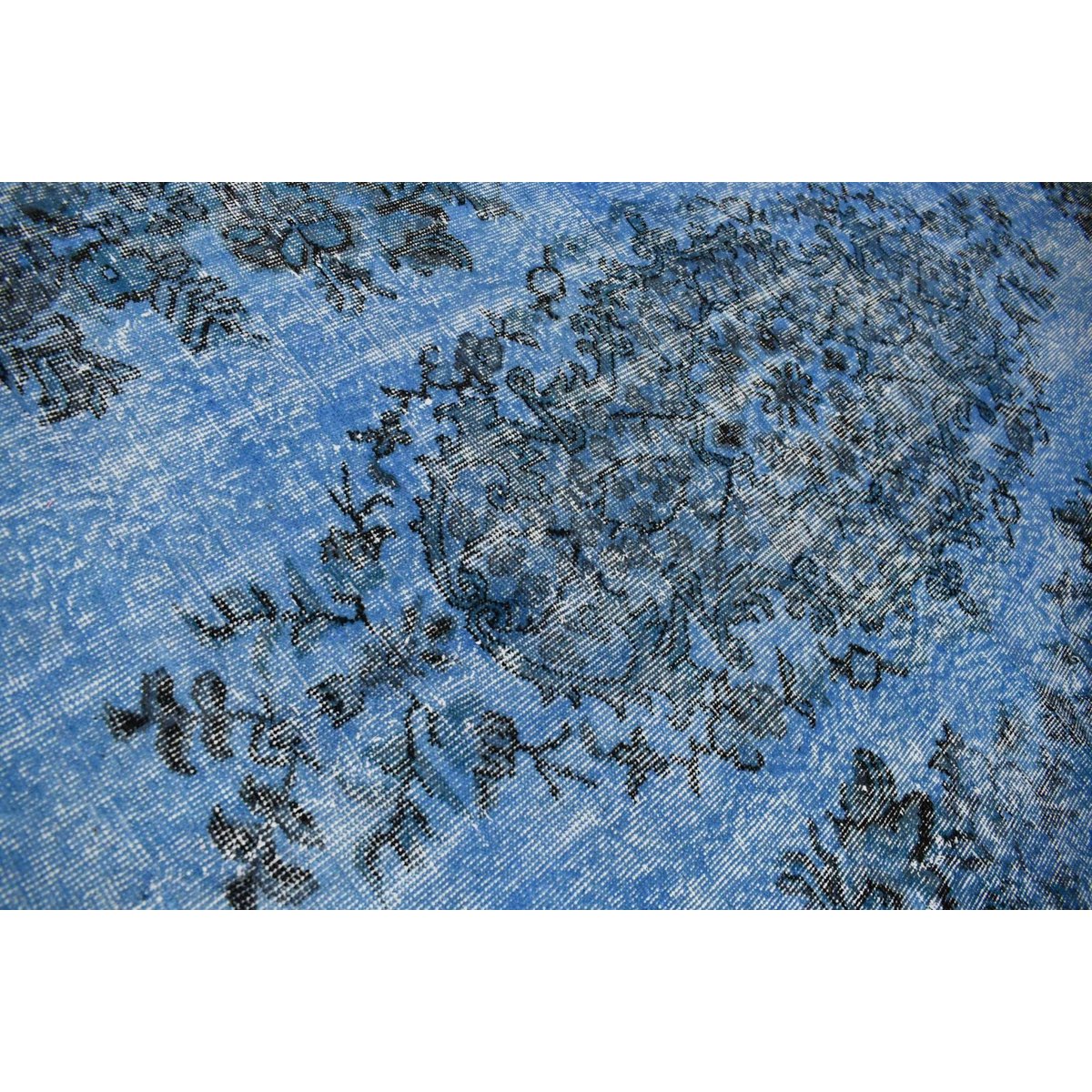 Blauw vintage vloerkleed - 316x178 cm - HANDGEMAAKT