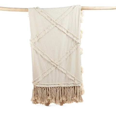 De Berber Bedsprei - Naturel