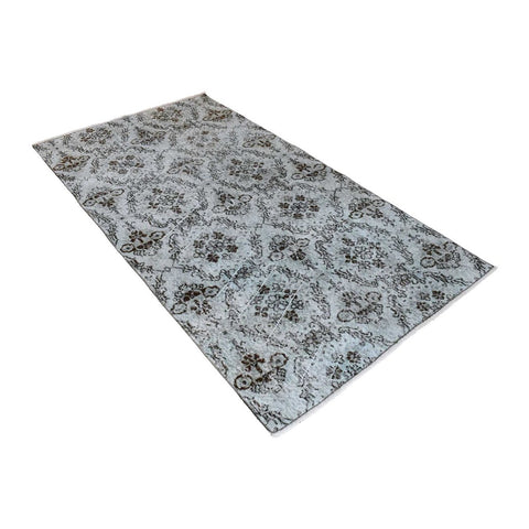 Grijs vintage vloerkleed - 209x110 cm - HANDGEMAAKT